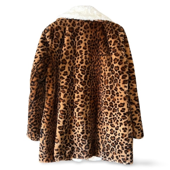 Derek Lam 10 Crosby – Leopard Faux Fur Coat Medium - Picture 5 of 8